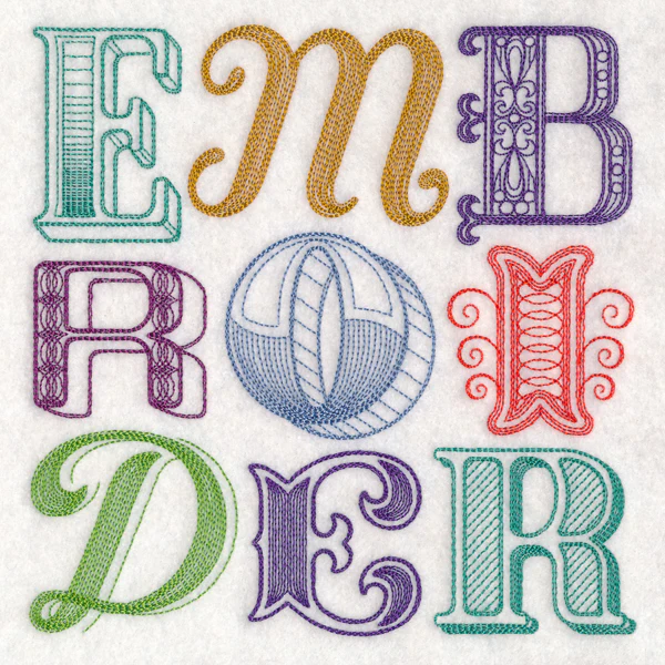 Embroider Typography Square - Image 2