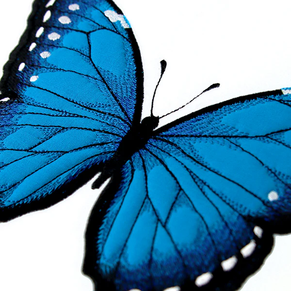 Enchanted Blue Morpho Butterfly (Heirloom Applique) - Image 2