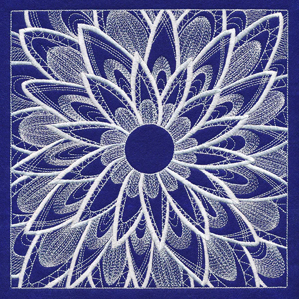 Enchanting Floral Square (Whitework) - Image 6