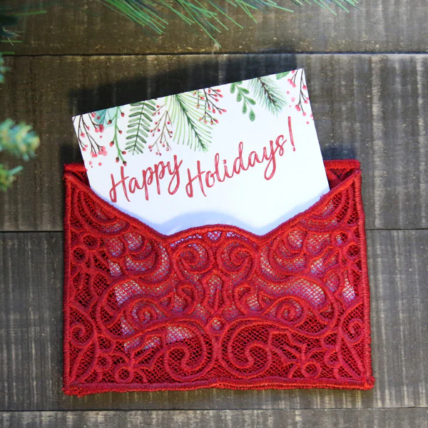 Envelope Pocket Ornament (Lace) - Image 5