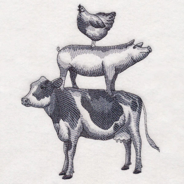 Etched Farm Animal Stack - Image 2