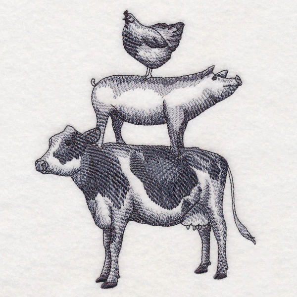 Etched Farm Animal Stack - Image 3