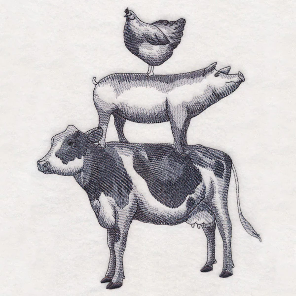 Etched Farm Animal Stack - Image 4