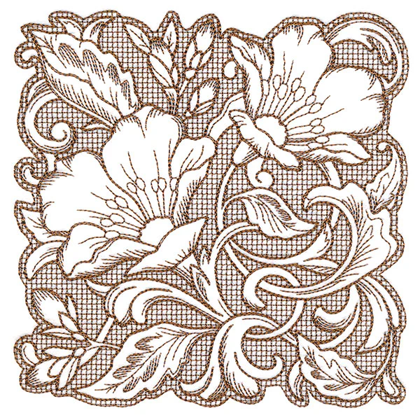 Evening Desert Primrose Square (Trapunto) - Image 3
