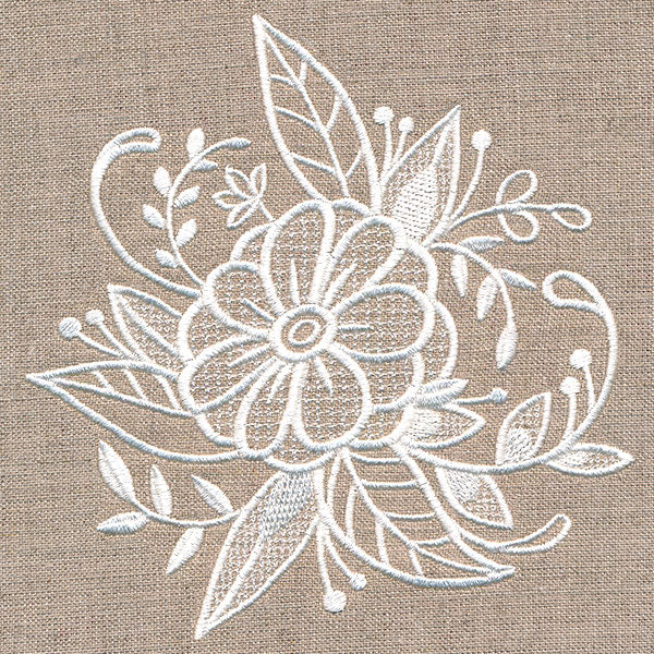 Exquisite Blooming Bouquet (Whitework) - Image 2