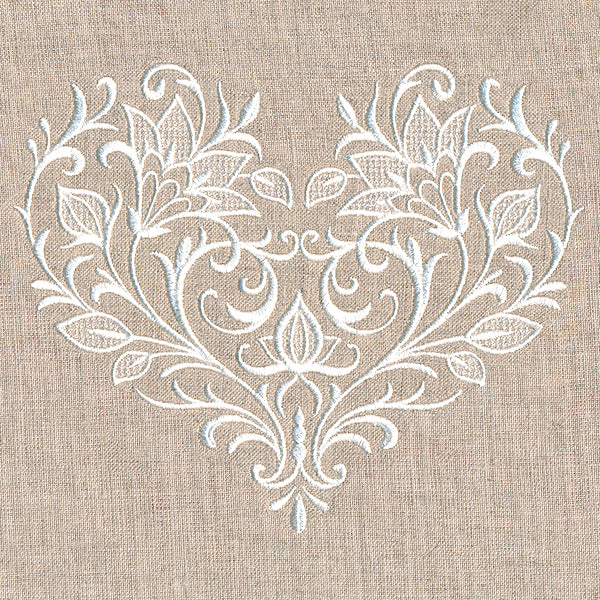 Exquisite Blooming Heart (Whitework) - Image 5