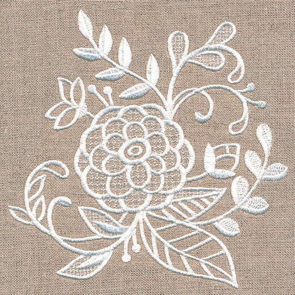 Exquisite Blossoming Bouquet (Whitework) - Image 2