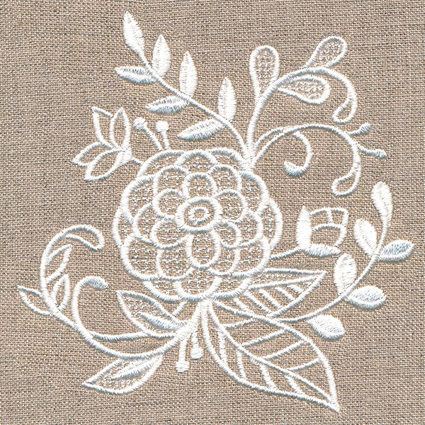 Exquisite Blossoming Bouquet (Whitework) - Image 3