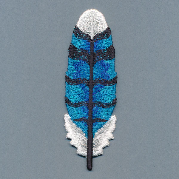 Exquisite Blue Jay Feather (In-the-Hoop) - Image 3