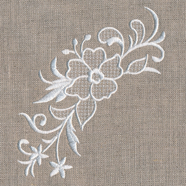 Exquisite Floral Spray (Whitework) - Image 2