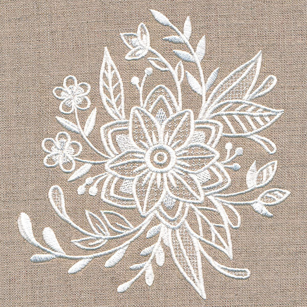 Exquisite Flourishing Bouquet (Whitework) - Image 2