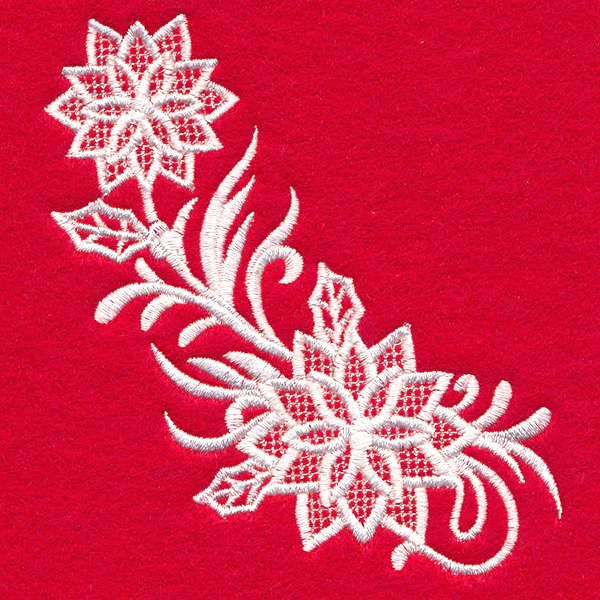 Exquisite Poinsettia Curve (Whitework) - Image 2