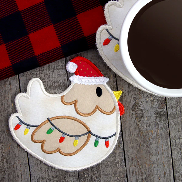 Fa-la-la Festive Chicken Trivet (In-the-Hoop) - Image 6