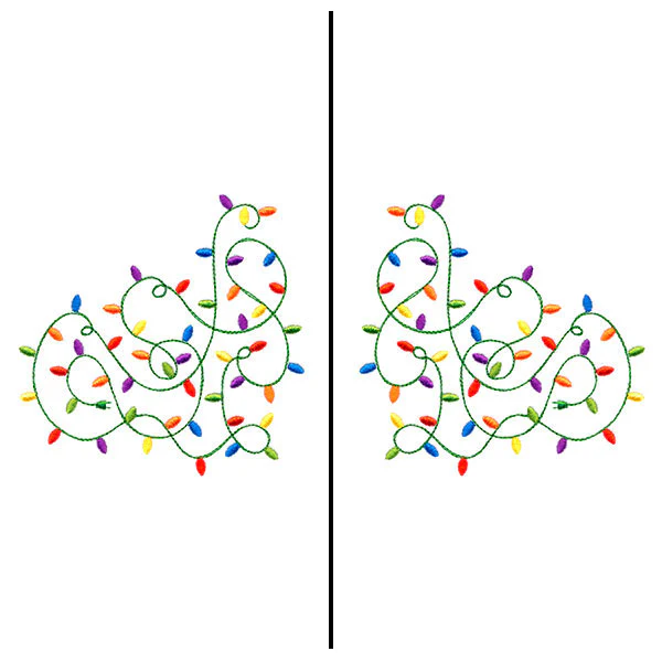Fa-la-la Festive Lights Mask Motif