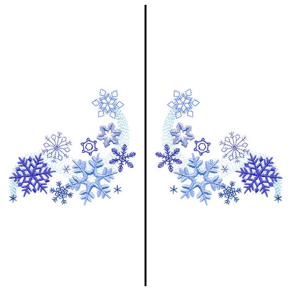 Fa-la-la Festive Snowflake Mask Motif - Image 3