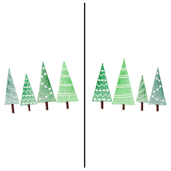 Fa-la-la Festive Trees Mask Motif - Image 4