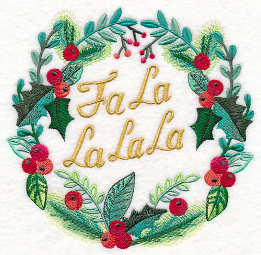 Fa La La Wreath in Watercolor - Image 4