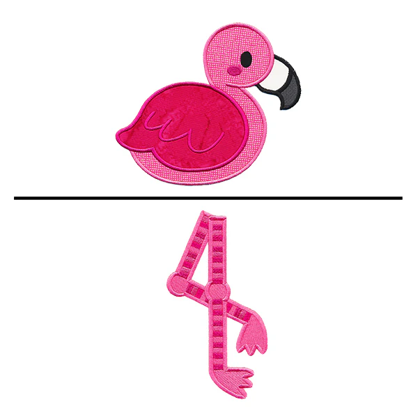 Fabulous Flamingo Towel Topper (In-the-Hoop) - Image 2