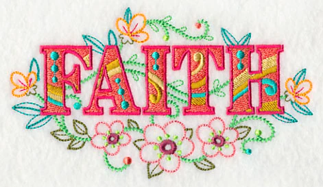 Faith with Vintage Flower Fade - Image 3