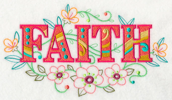 Faith with Vintage Flower Fade - Image 5