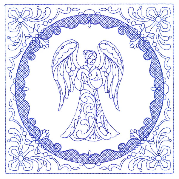 Faithful Stitches - Angel (Trapunto)