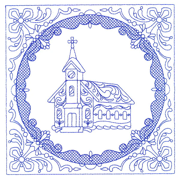 Faithful Stitches - Church (Trapunto) - Image 2