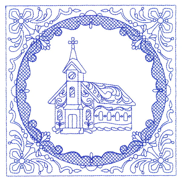 Faithful Stitches - Church (Trapunto) - Image 3