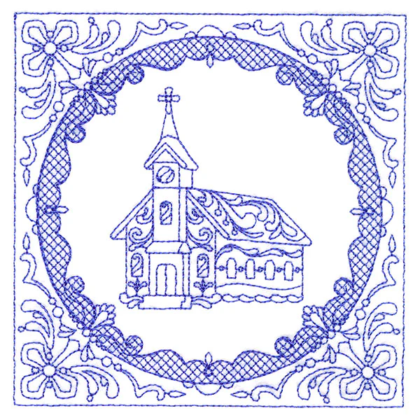 Faithful Stitches - Church (Trapunto) - Image 4