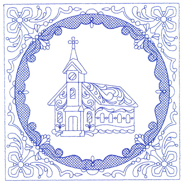 Faithful Stitches - Church (Trapunto) - Image 5