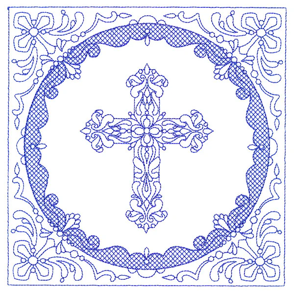 Faithful Stitches - Cross (Trapunto) - Image 3