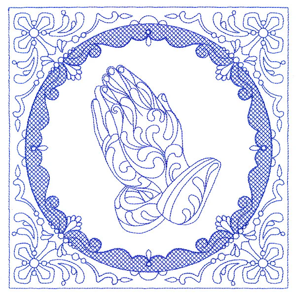 Faithful Stitches - Praying Hands (Trapunto) - Image 9