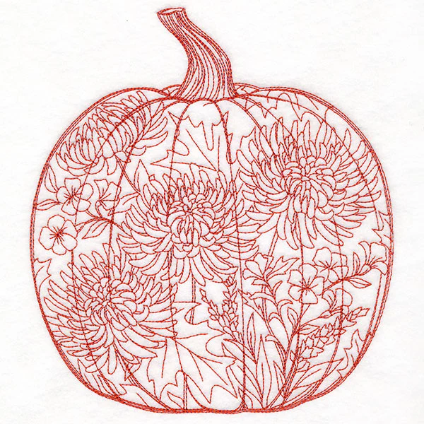 Fall Flowers Pumpkin
