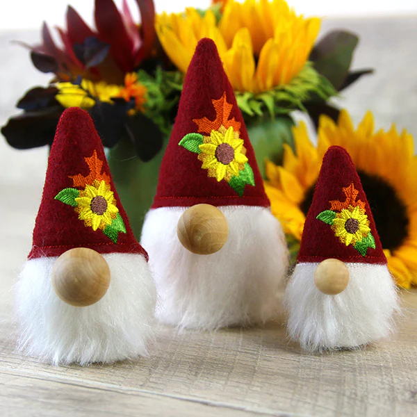 Fall Garden Gnome Stuffie (In-the-Hoop) - Image 7