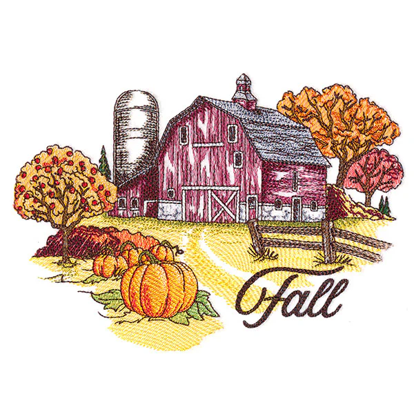 Fall in the Country Barn Scene - Image 4