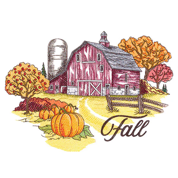 Fall in the Country Barn Scene - Image 5