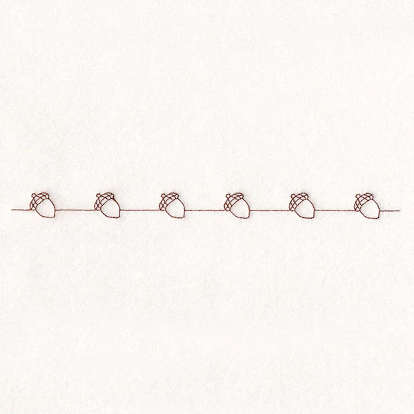 Fall into Autumn Border - Acorns