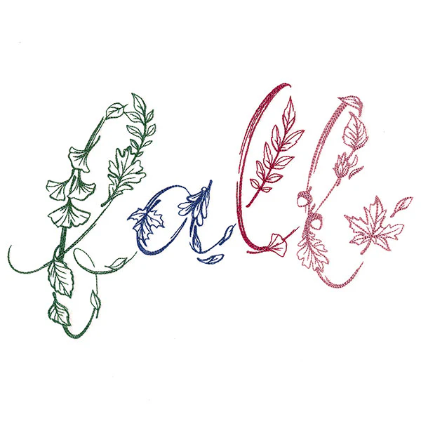 Fall Into Leaves Script (Vintage) - Image 2