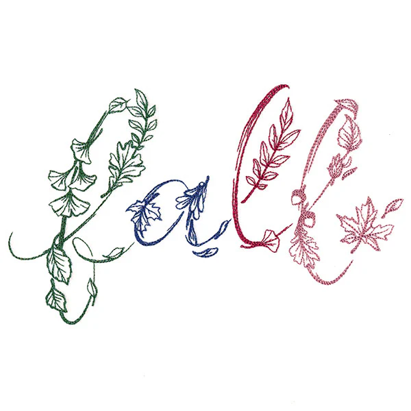 Fall Into Leaves Script (Vintage) - Image 3