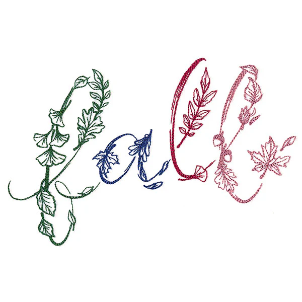 Fall Into Leaves Script (Vintage) - Image 4