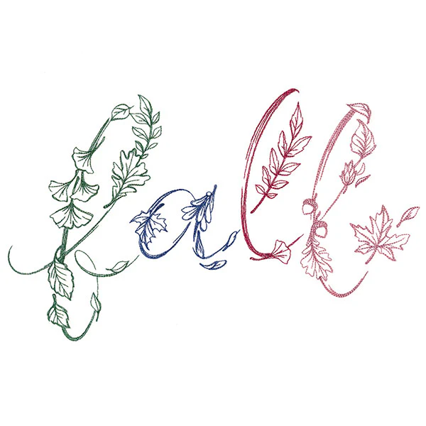Fall Into Leaves Script (Vintage) - Image 5