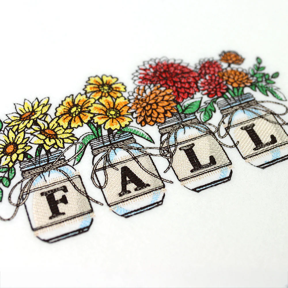 Fall Jar Bouquet Border - Image 2