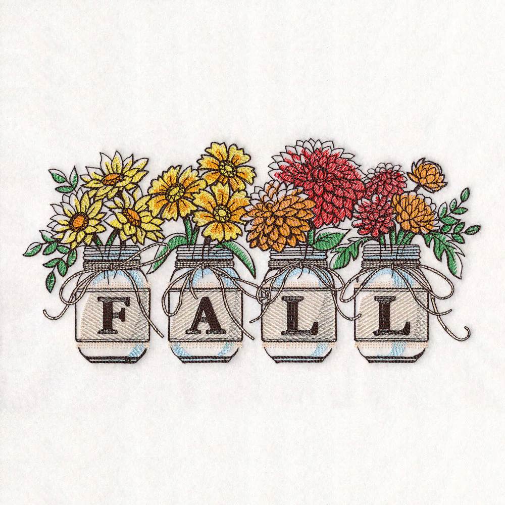 Fall Jar Bouquet Border - Image 3