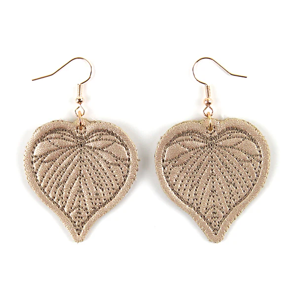 Fall Leaf Leather Earrings (In-the-Hoop) - Image 2