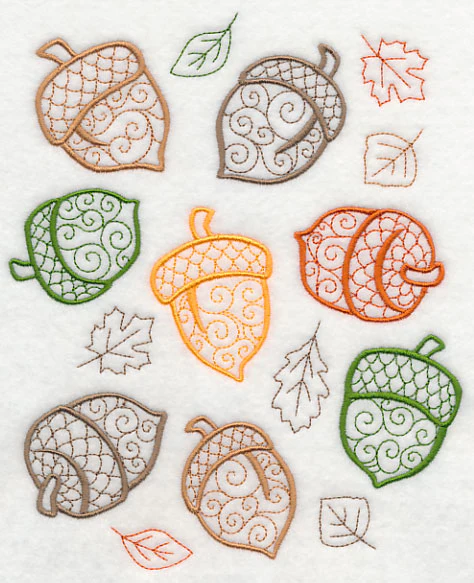 Fall Leaves and Acorns - Image 4