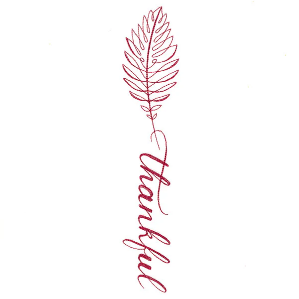 Fall Leaves Calligraphy - Thankful - Image 2