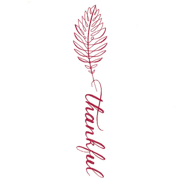 Fall Leaves Calligraphy - Thankful - Image 3