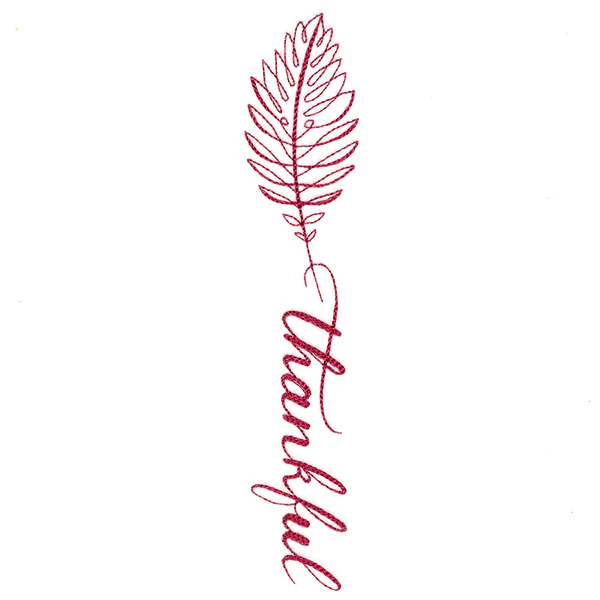 Fall Leaves Calligraphy - Thankful - Image 4