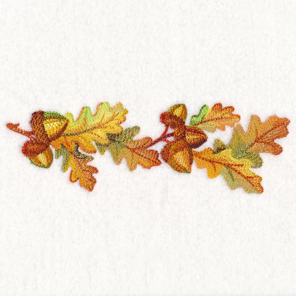 Fall Oak Leaves Border in Watercolor - Image 3