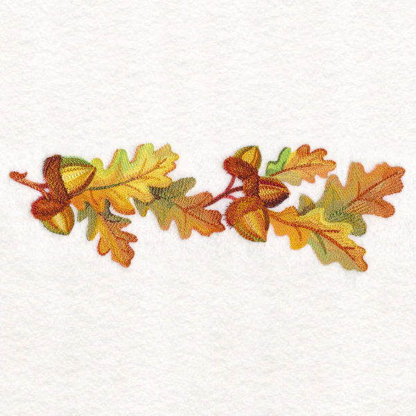 Fall Oak Leaves Border in Watercolor - Image 5
