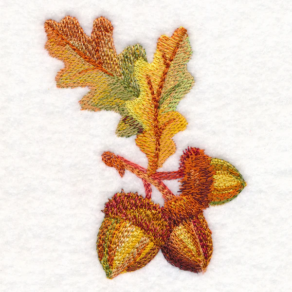 Fall Oak Leaves in Watercolor